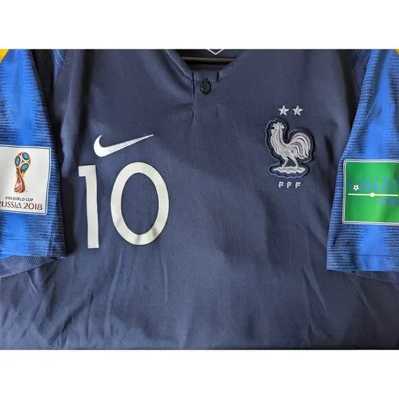 France Mbappé 2018 Home Jersey Large World Cup Fully Patched - Picture 4 of 6